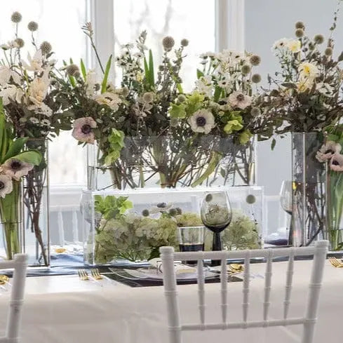 Double Stacked Vase — styled in-room | Judaica Square Lakewood