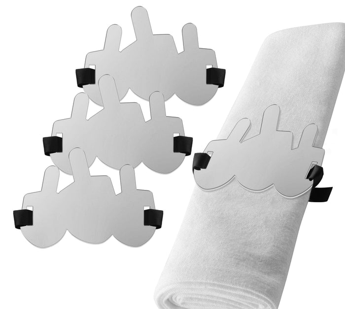 Dreidel Napkin Wraps — lucite Napkin Rings | Judaica Square Lakewood