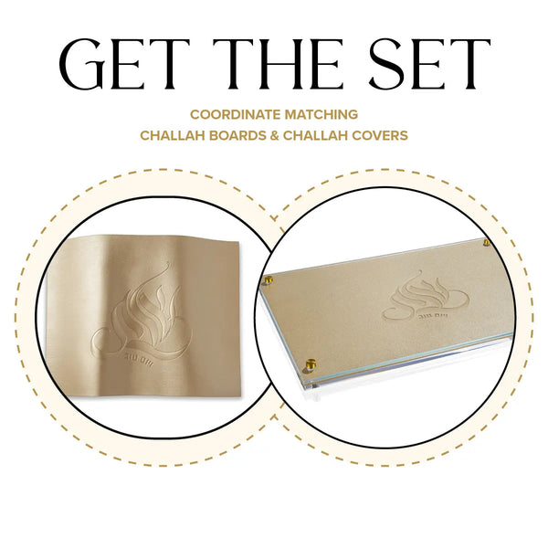 Embossed Regal Challah Board & Cover Set | Judaica Square Lakewood