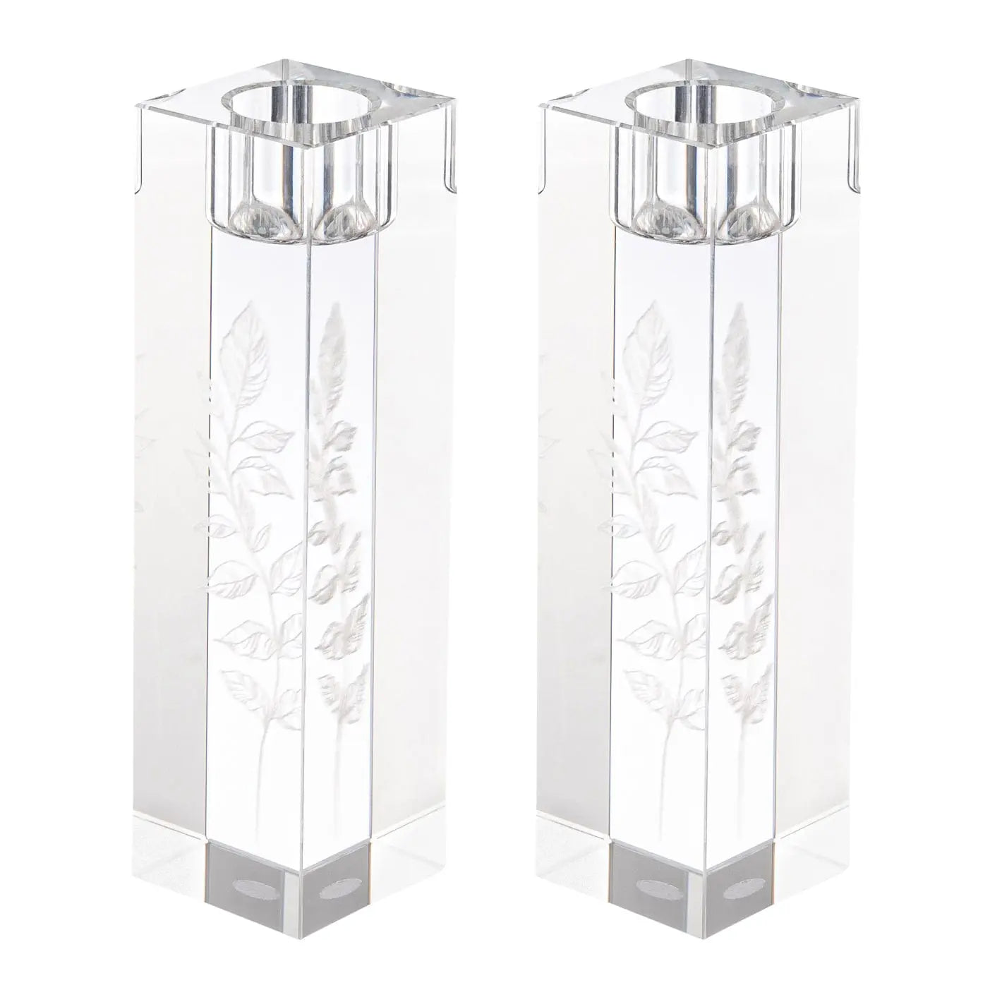 Engraved Crystal Candlesticks | Judaica Square Lakewood