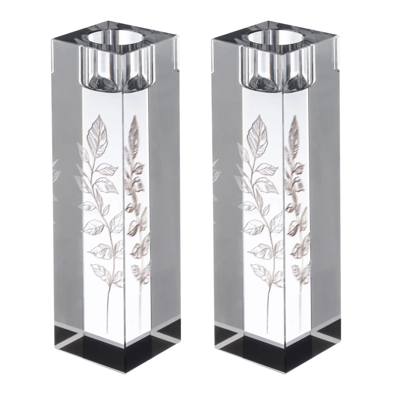 Engraved Crystal Candlesticks | Judaica Square Lakewood