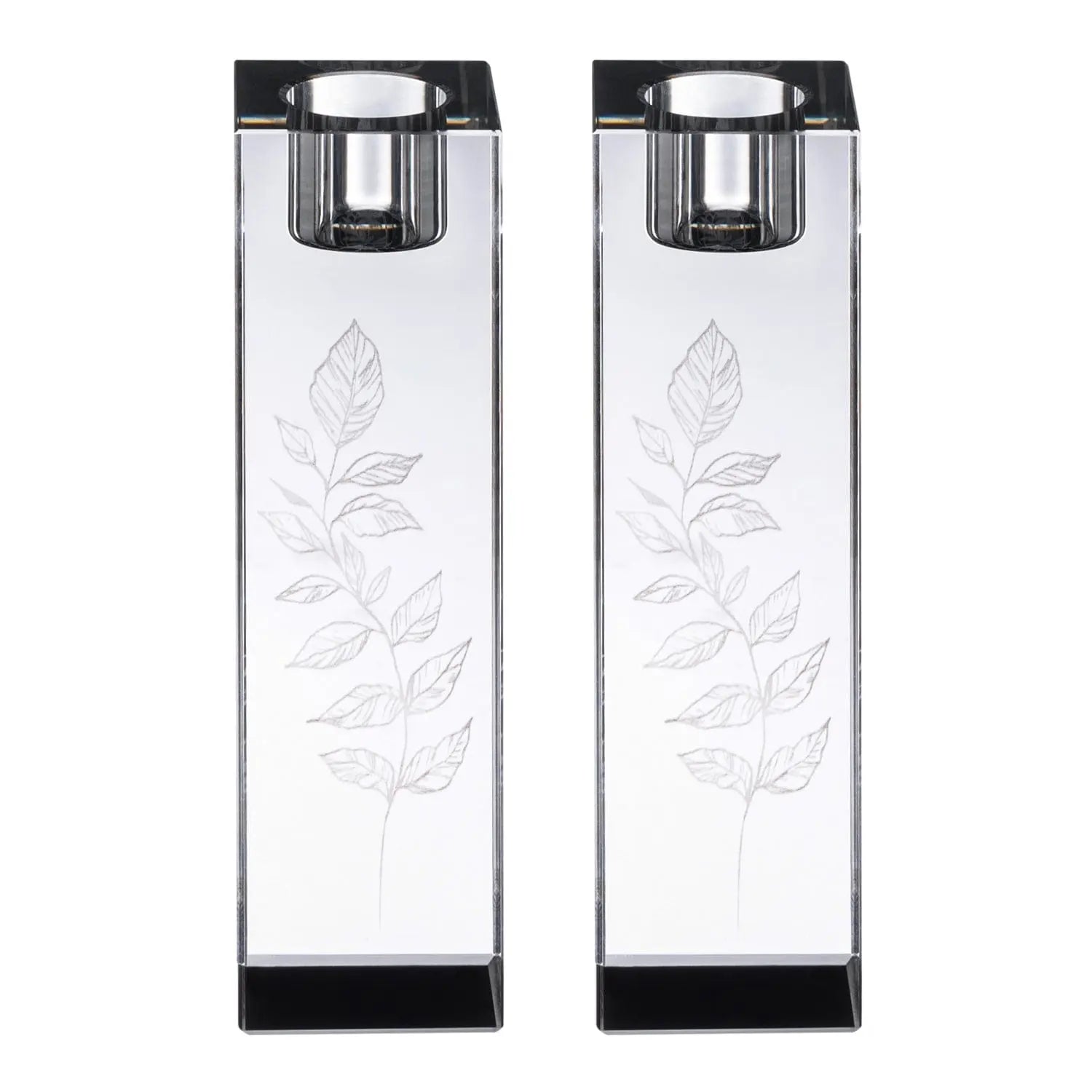 Engraved Crystal Candlesticks | Judaica Square Lakewood