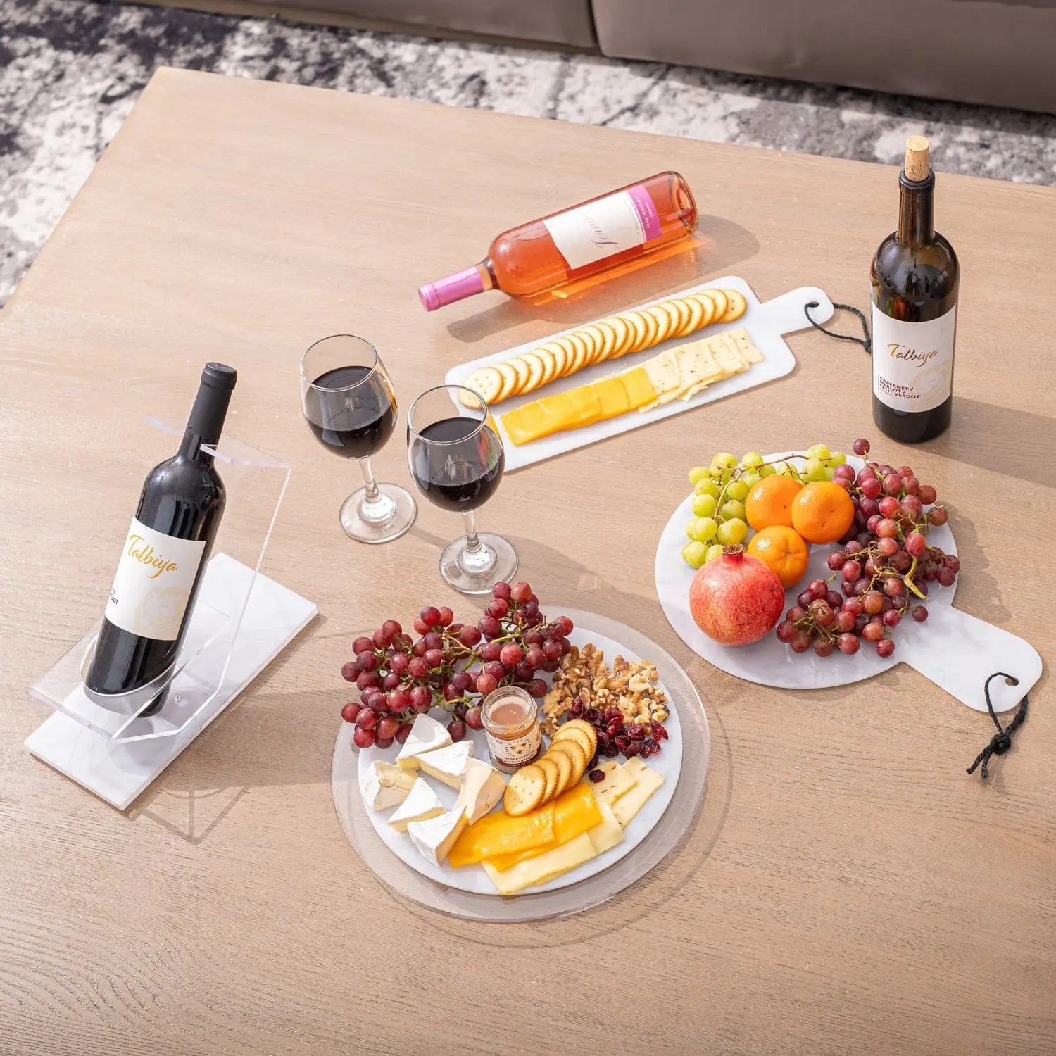 Flat Marble Charcuterie Board | Judaica Square Lakewood