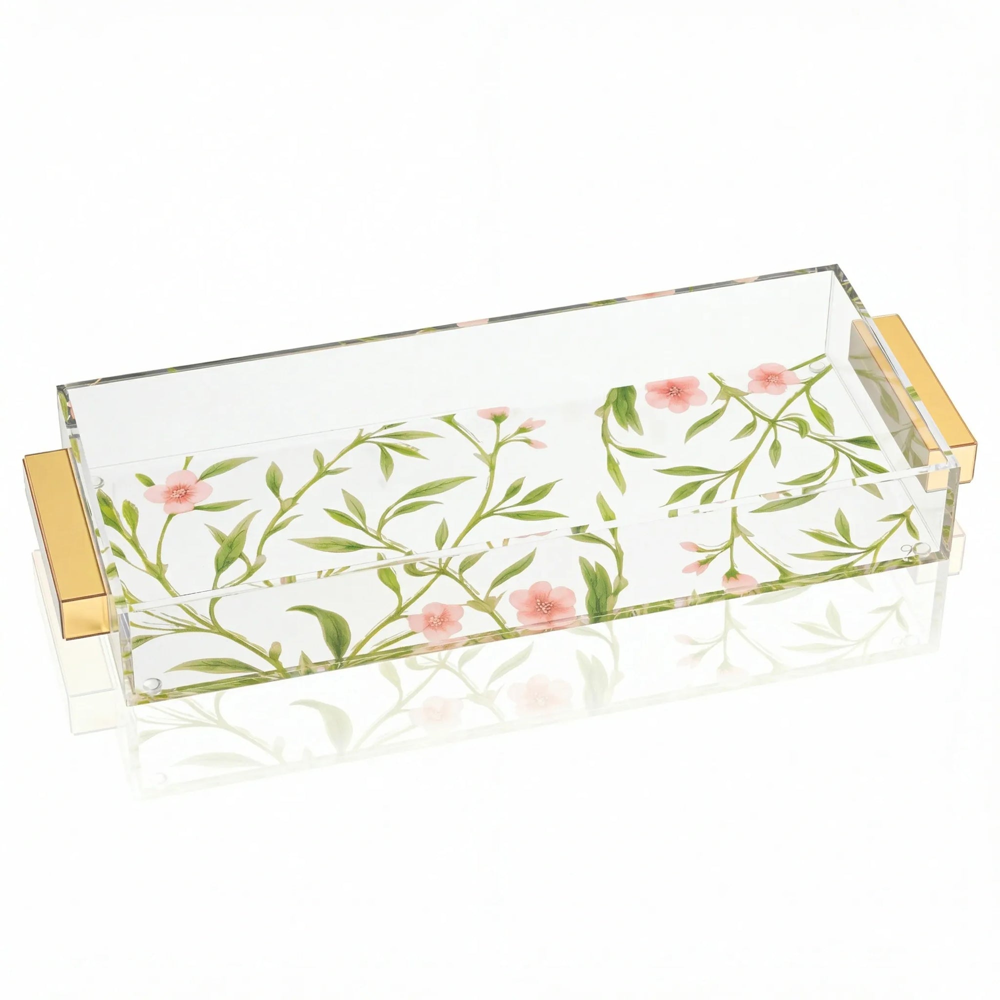 Floral Bird Bread / Towel Tray — styled in-room | Judaica Square Lakewood