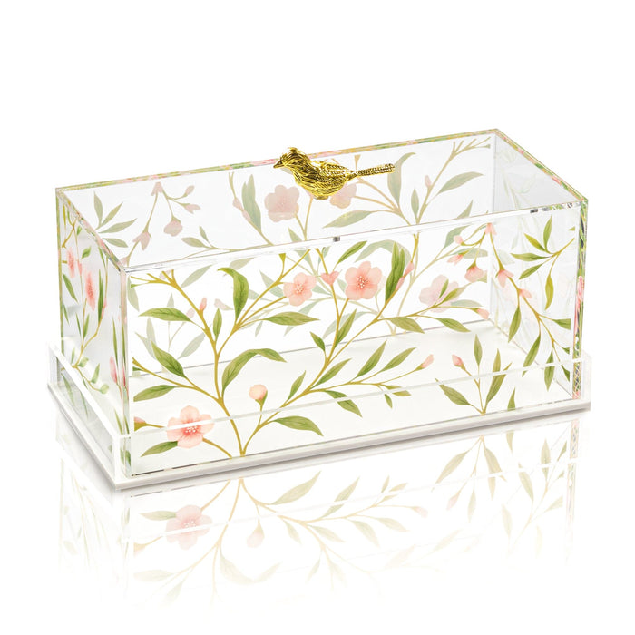 Floral Bird Cake Dome — acrylic | Judaica Square Lakewood