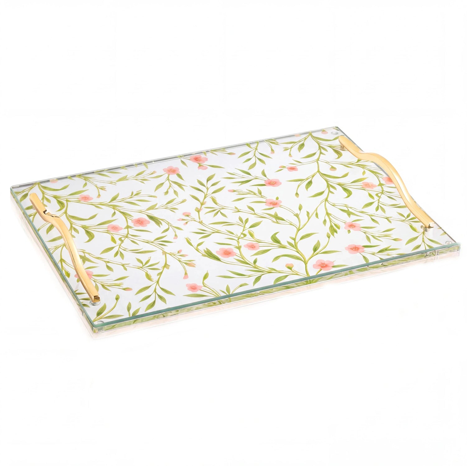 Floral Bird Challah Board & Cover Set — reverse view | Judaica Square Lakewood