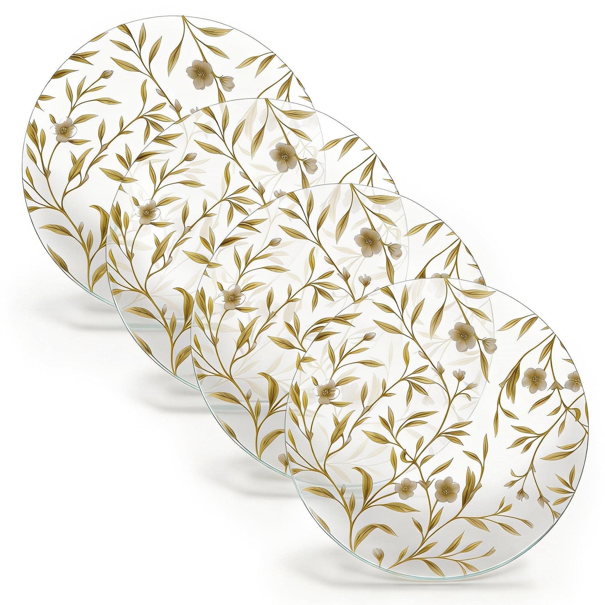 Floral Bird Chargers — styled in-room | Judaica Square Lakewood