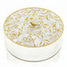 Floral Bird Matzah Box — Gold-Trimmed Lucite Pesach Holder