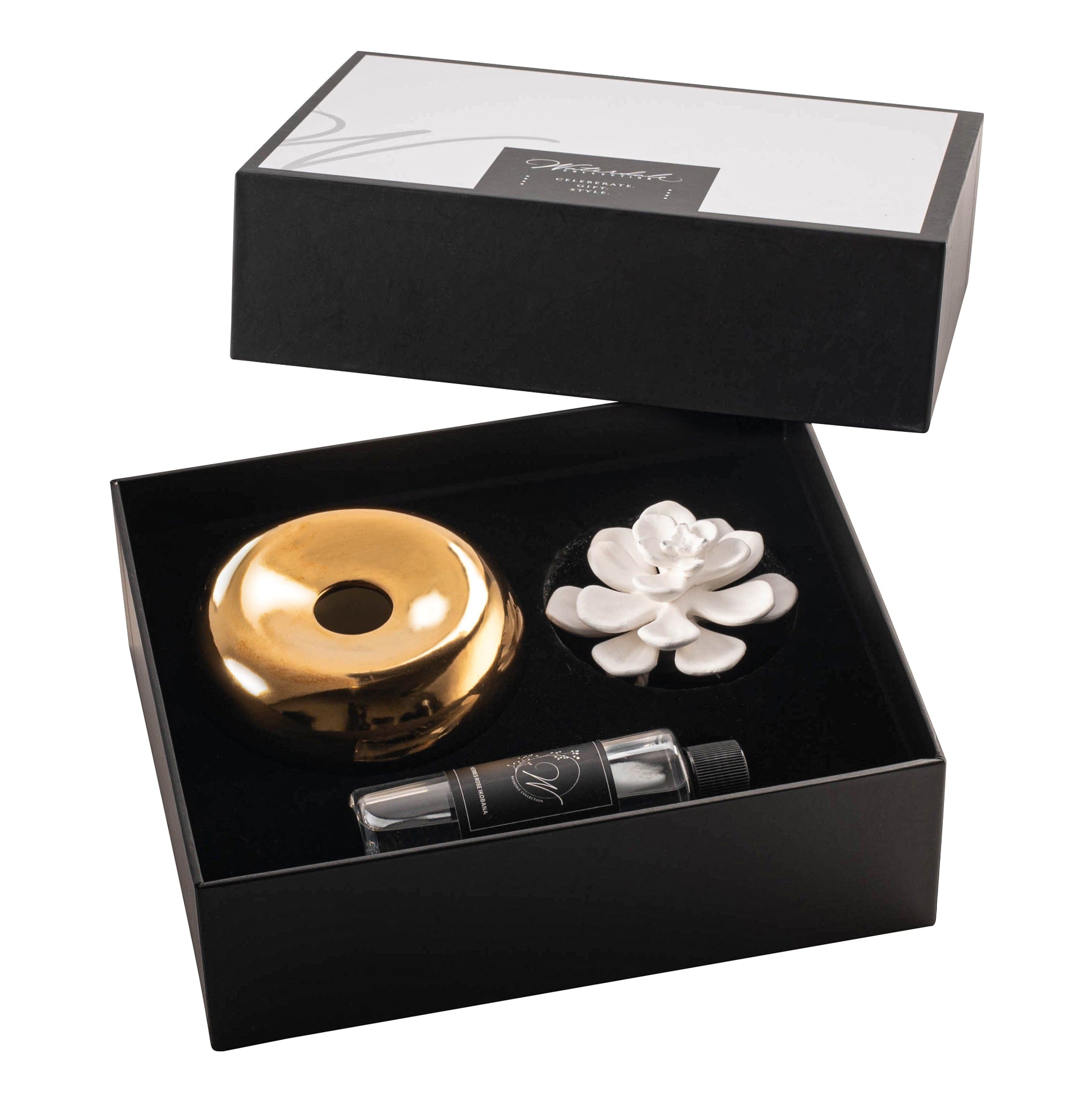 Floral Bowl Scent Diffuser — detail view | Judaica Square Lakewood