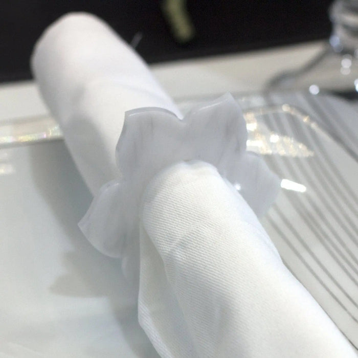 Flower Napkin Rings — lucite | Judaica Square Lakewood