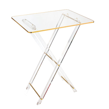 Folding Table / Menorah Table — lucite Chanukah
