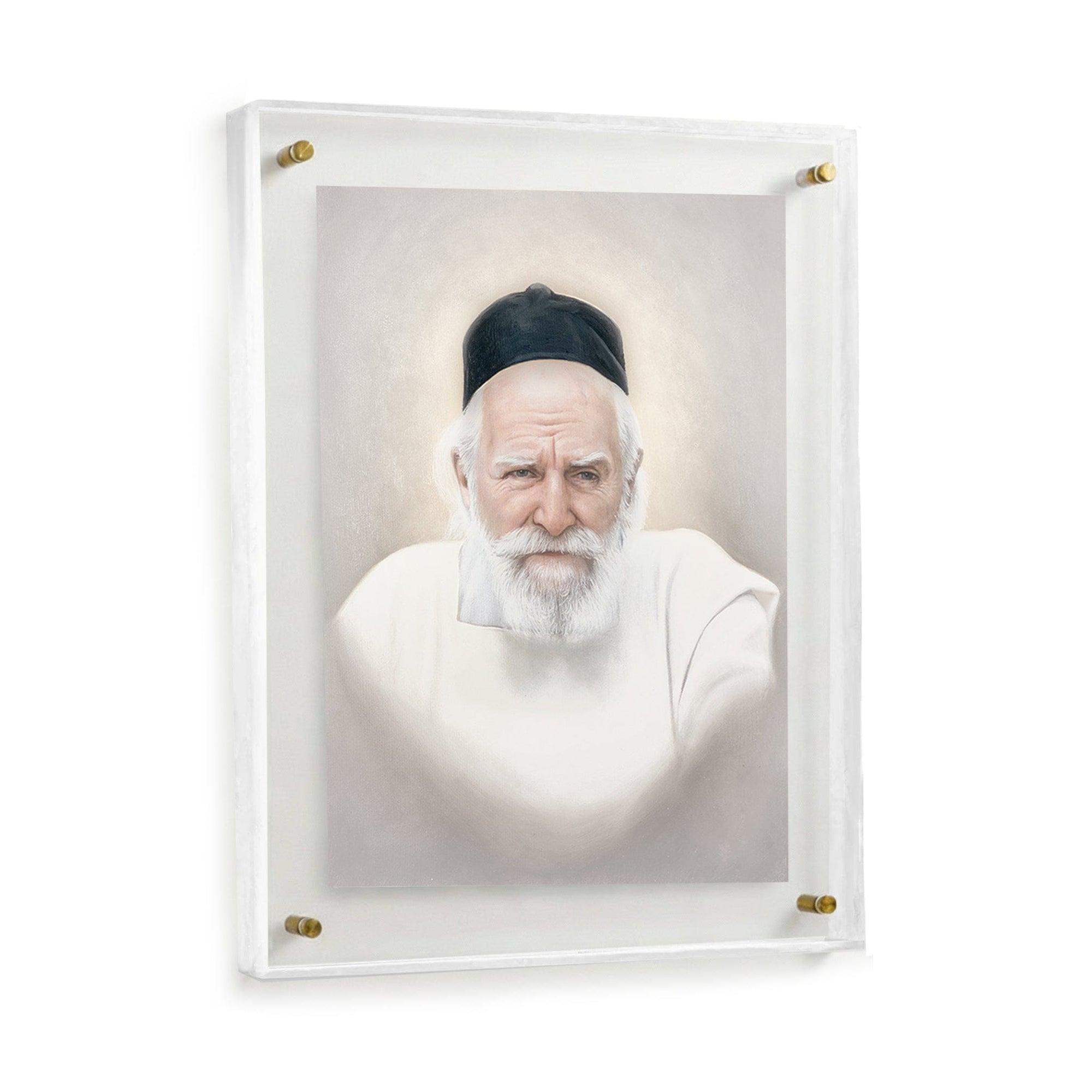 Frame Gedolim Art Rav Moshe Feinstein - Light — hero shot | Judaica Square Lakewood