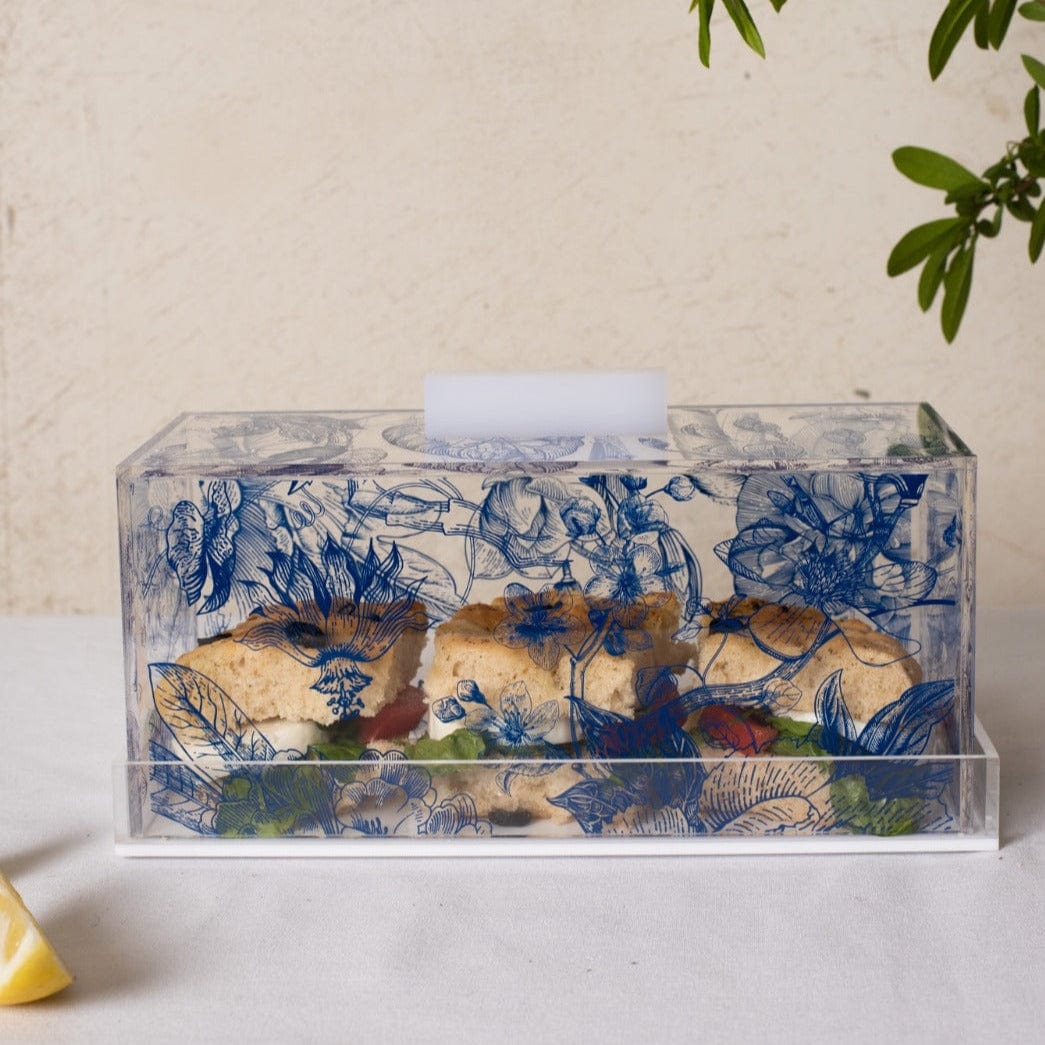 French Toile Cake Dome — reverse view | Judaica Square Lakewood