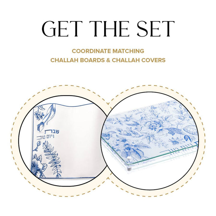 French Toile Challah Board & Cover Set — Challah Board