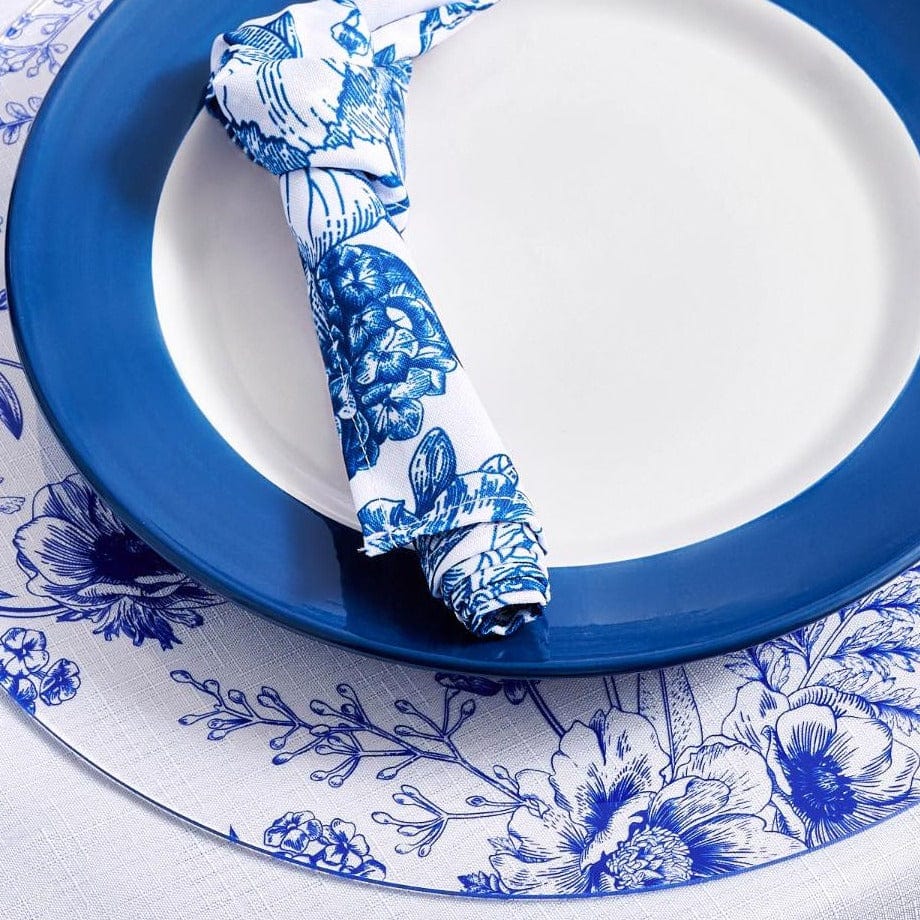 French Toile Napkin — styled in-room | Judaica Square Lakewood