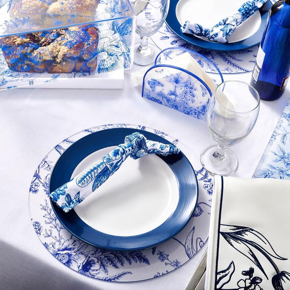 French Toile Napkin — detail view | Judaica Square Lakewood