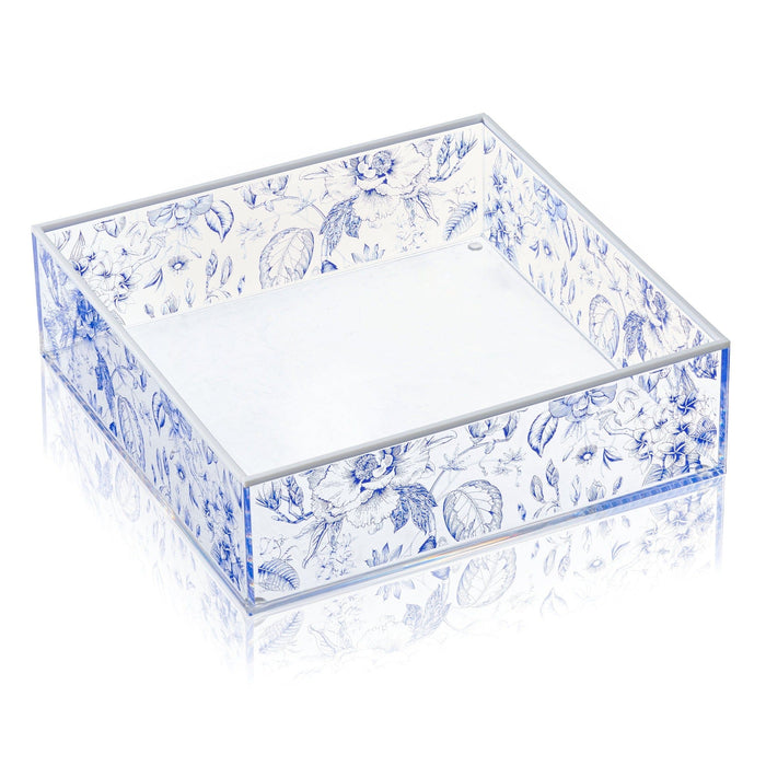 French Toile Salad Bowl — acrylic Tabletop | Judaica Square Lakewood
