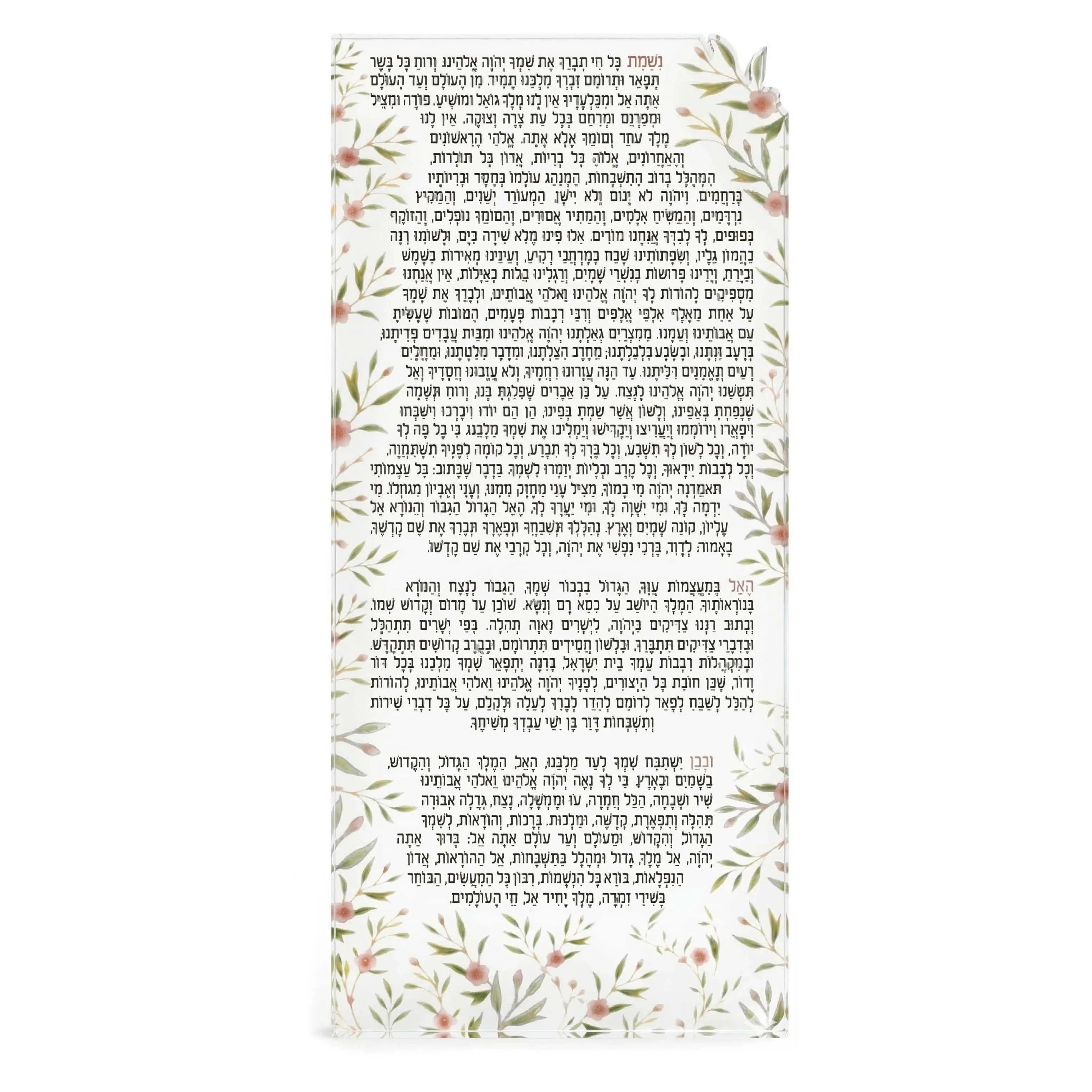 Frosted Floral Bird Nishmas Card — hero shot | Judaica Square Lakewood
