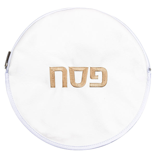 Gebrokst Matzah Pouch — leather Linens | Judaica Square Lakewood