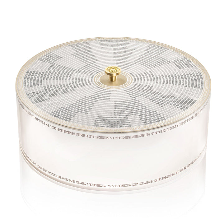 Geometric Matzah Box — Silver Pesach (Waterdale Collection)