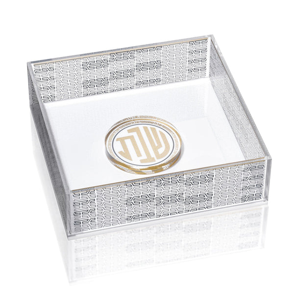 Geometric Napkin Holder — hero shot | Judaica Square Lakewood