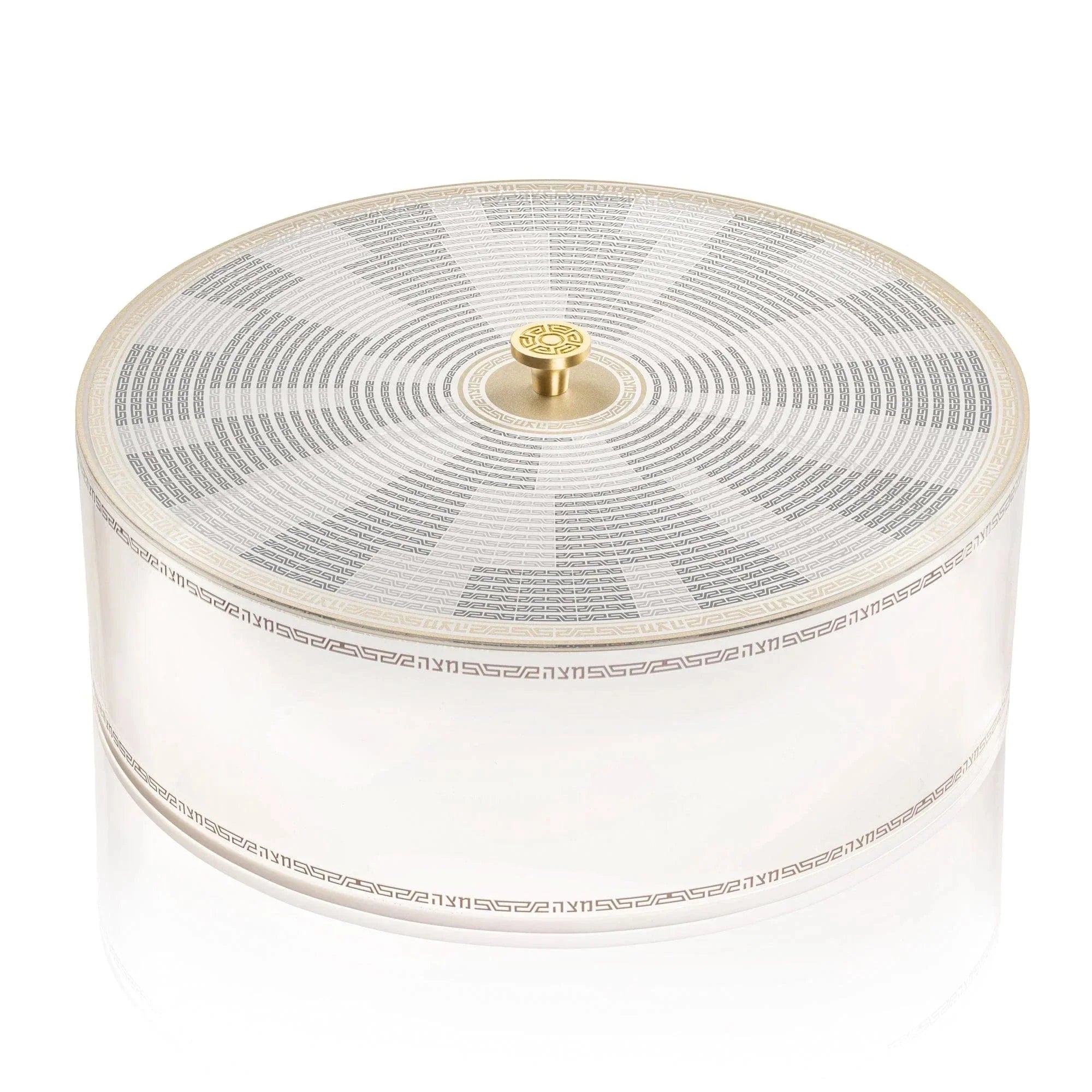 Geometric Seder Plate & Matzah Box Set — styled in-room | Judaica Square Lakewood