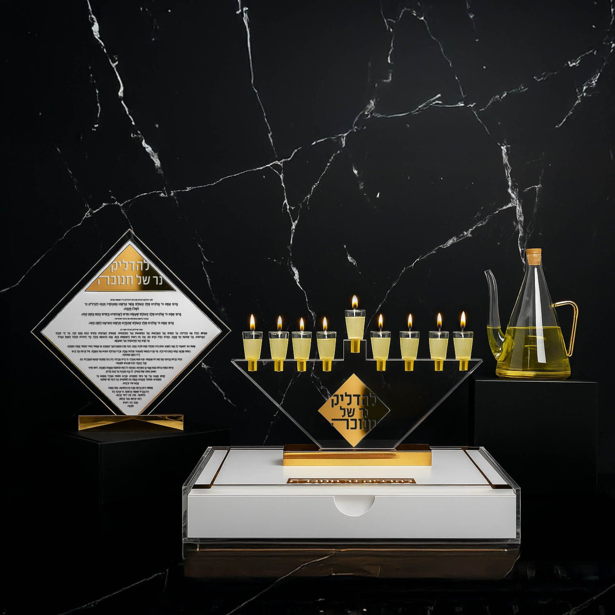 Diamond Menorah — detail view
