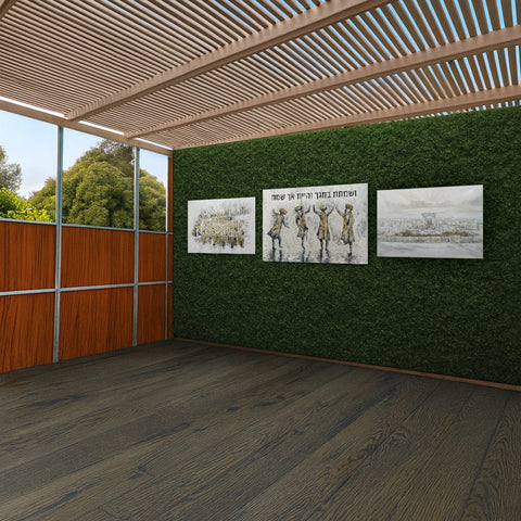 Painted by Batya Greenery Vinyl Mural Sukkah Decoration