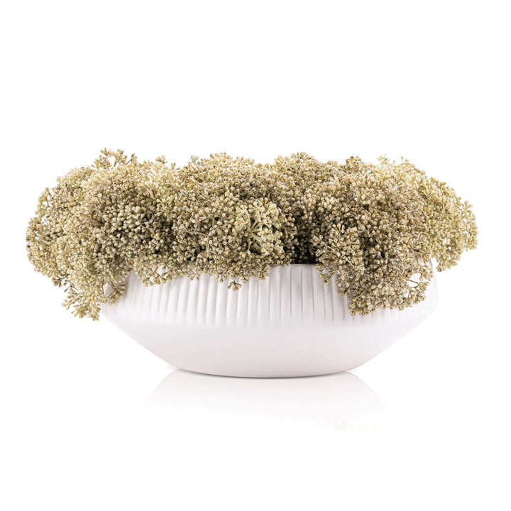Greenery White Flower Pot — Tabletop