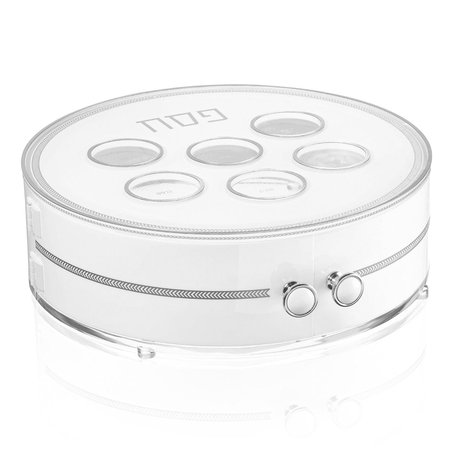 Herringbone 3 Level Seder Plate | Judaica Square Lakewood