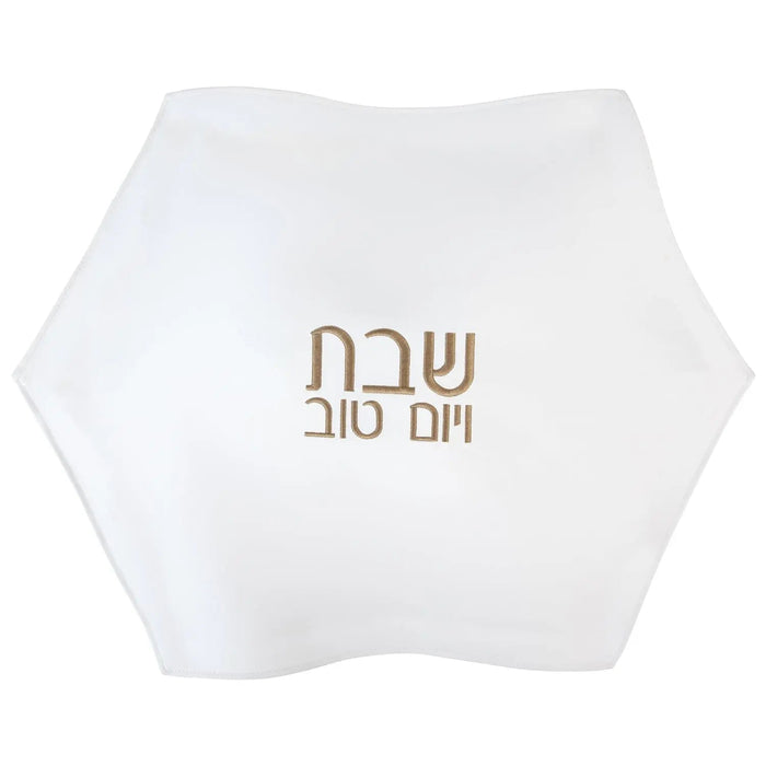 Hexagon Challah Cover — leather | Judaica Square Lakewood