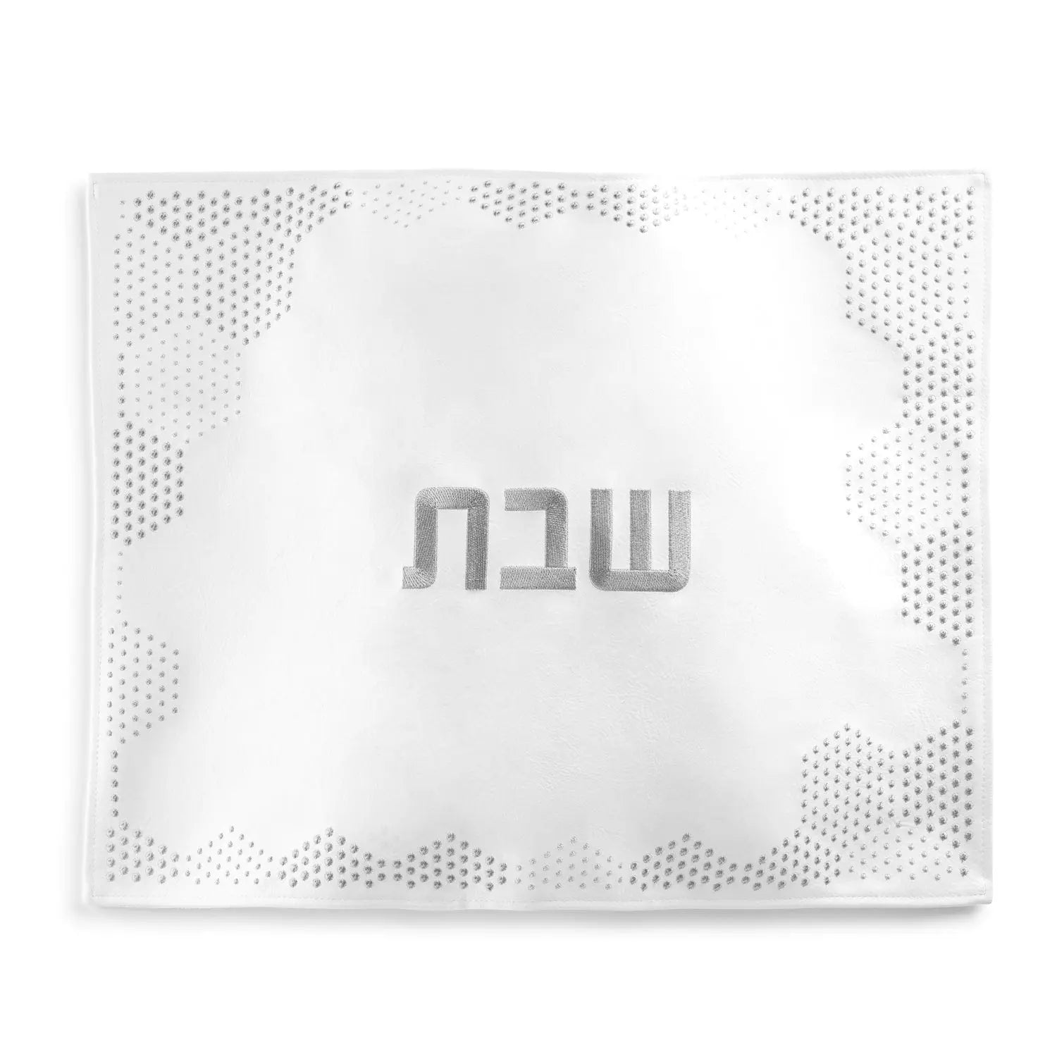 Hexagon Dot Border Challah Cover — styled in-room | Judaica Square Lakewood