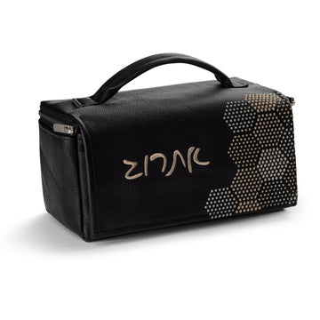 Hexagon Dot Border Leather Esrog Bag — Esrog Bag