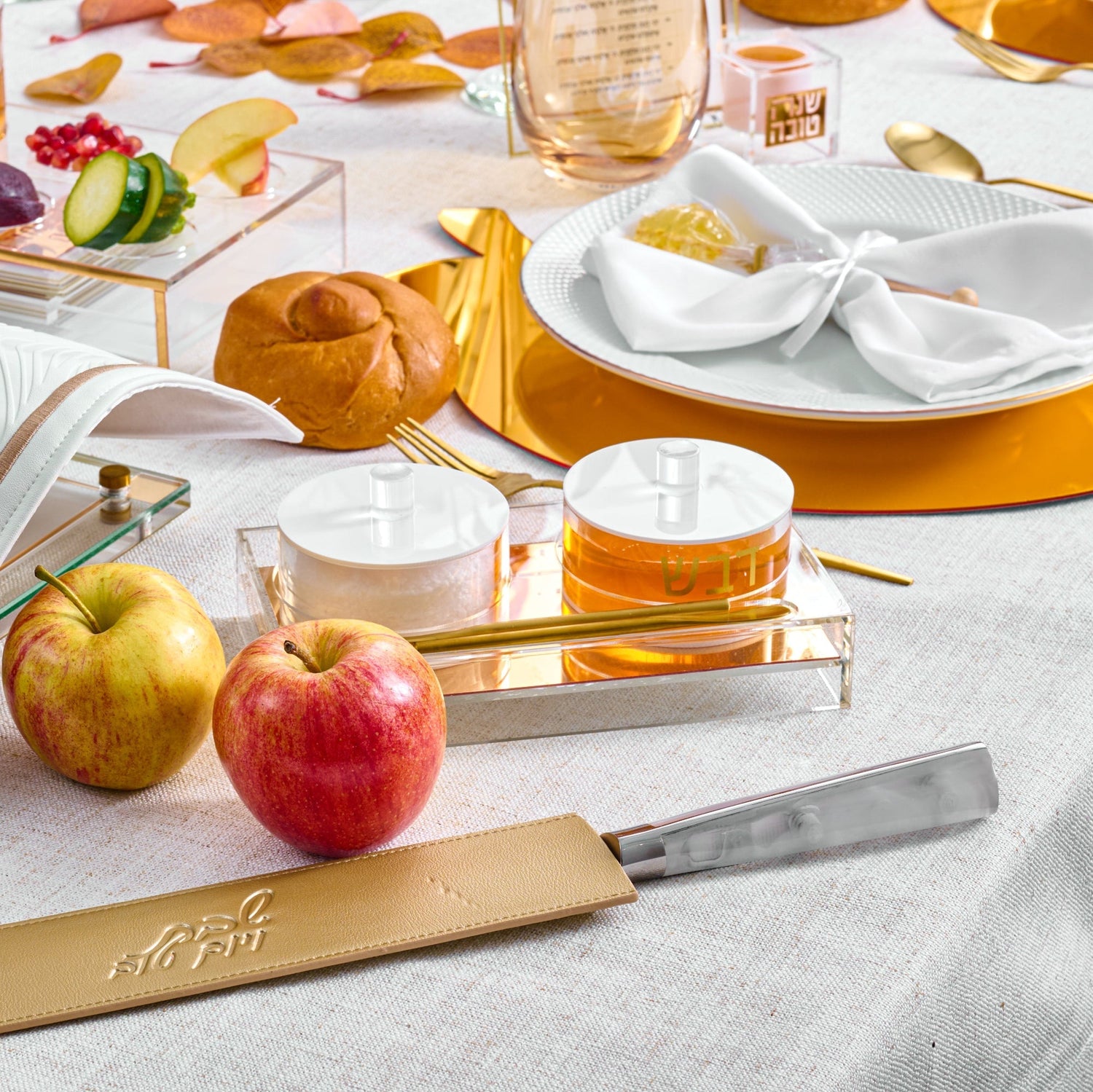 Honey Salt Dish — detail view | Judaica Square Lakewood