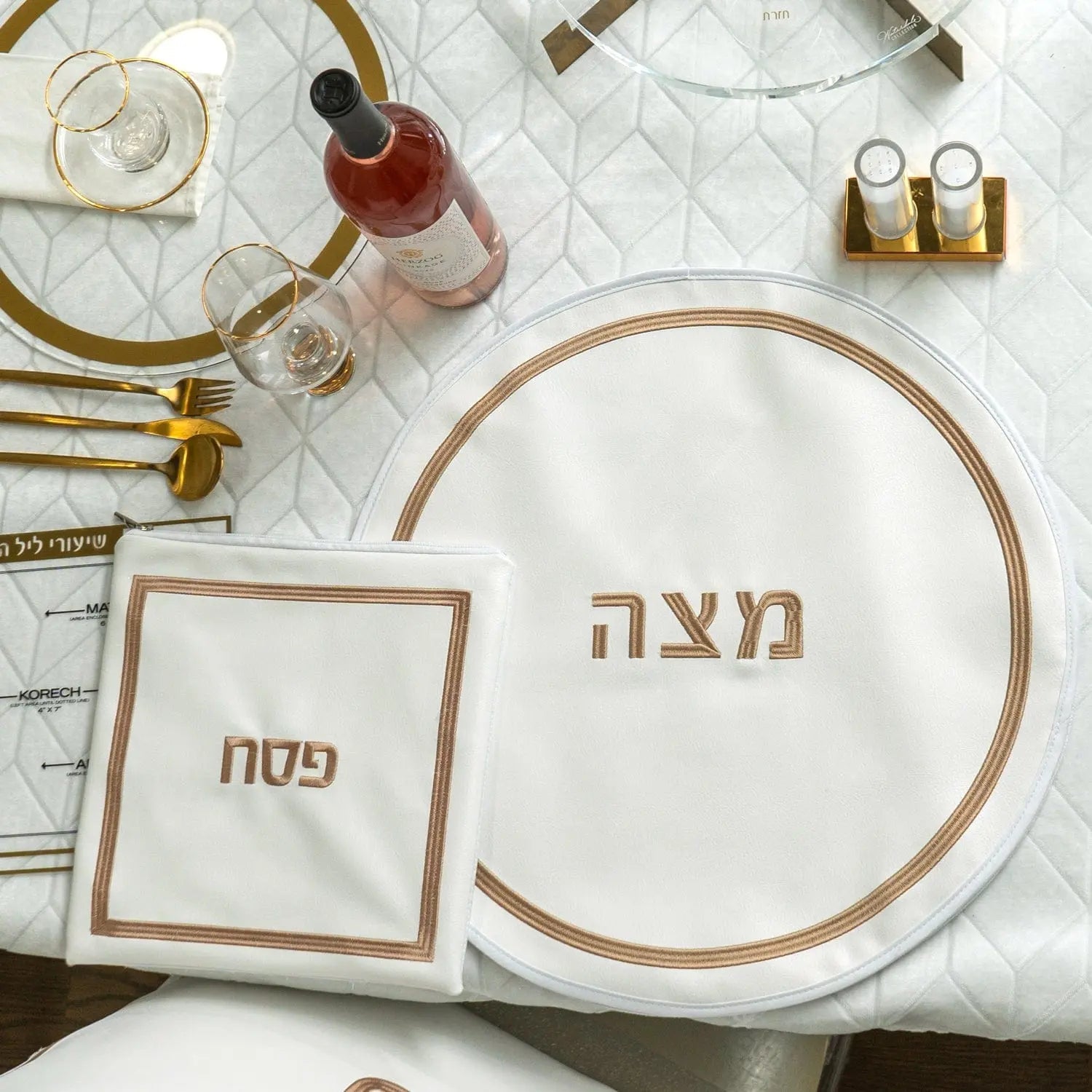 Hotel Style Pesach Set — detail view | Judaica Square Lakewood
