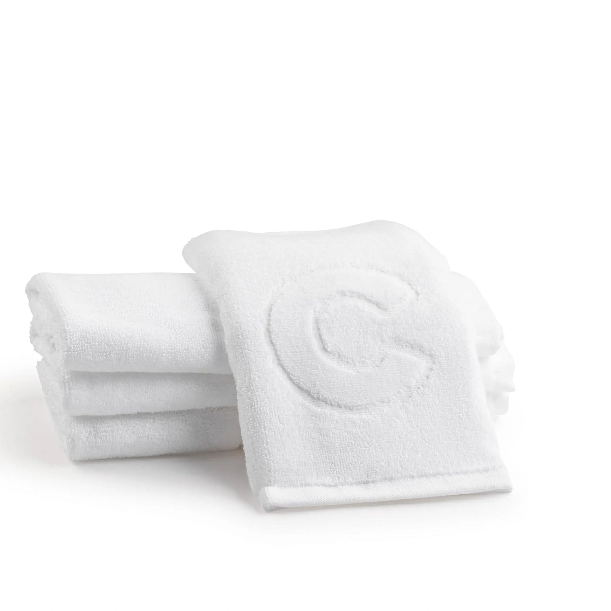 Initial Embossed Finger Towel | Judaica Square Lakewood
