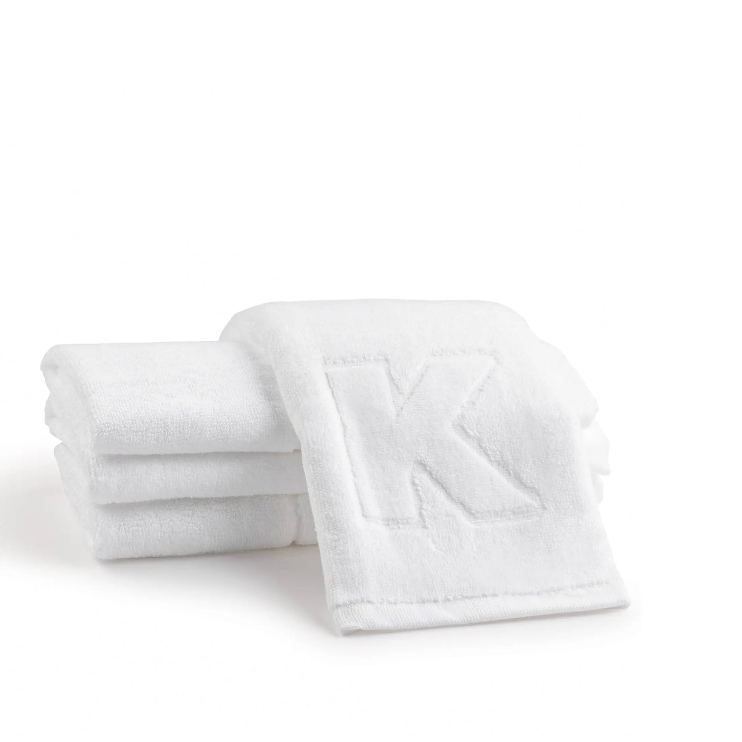 Initial Embossed Finger Towel | Judaica Square Lakewood