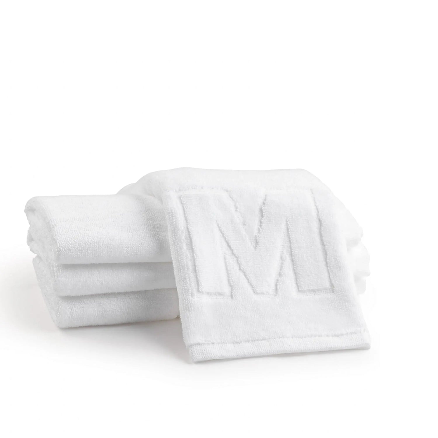 Initial Embossed Finger Towel | Judaica Square Lakewood