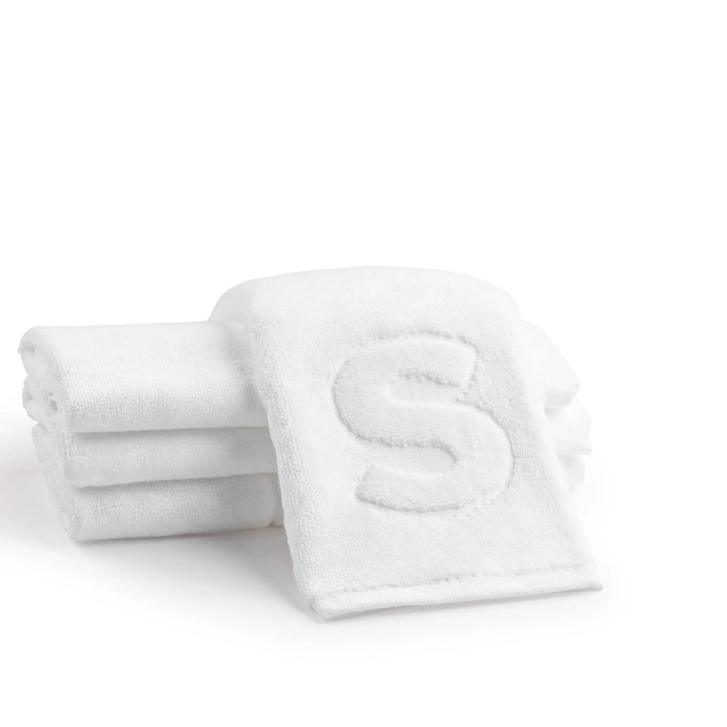 Initial Embossed Finger Towel | Judaica Square Lakewood