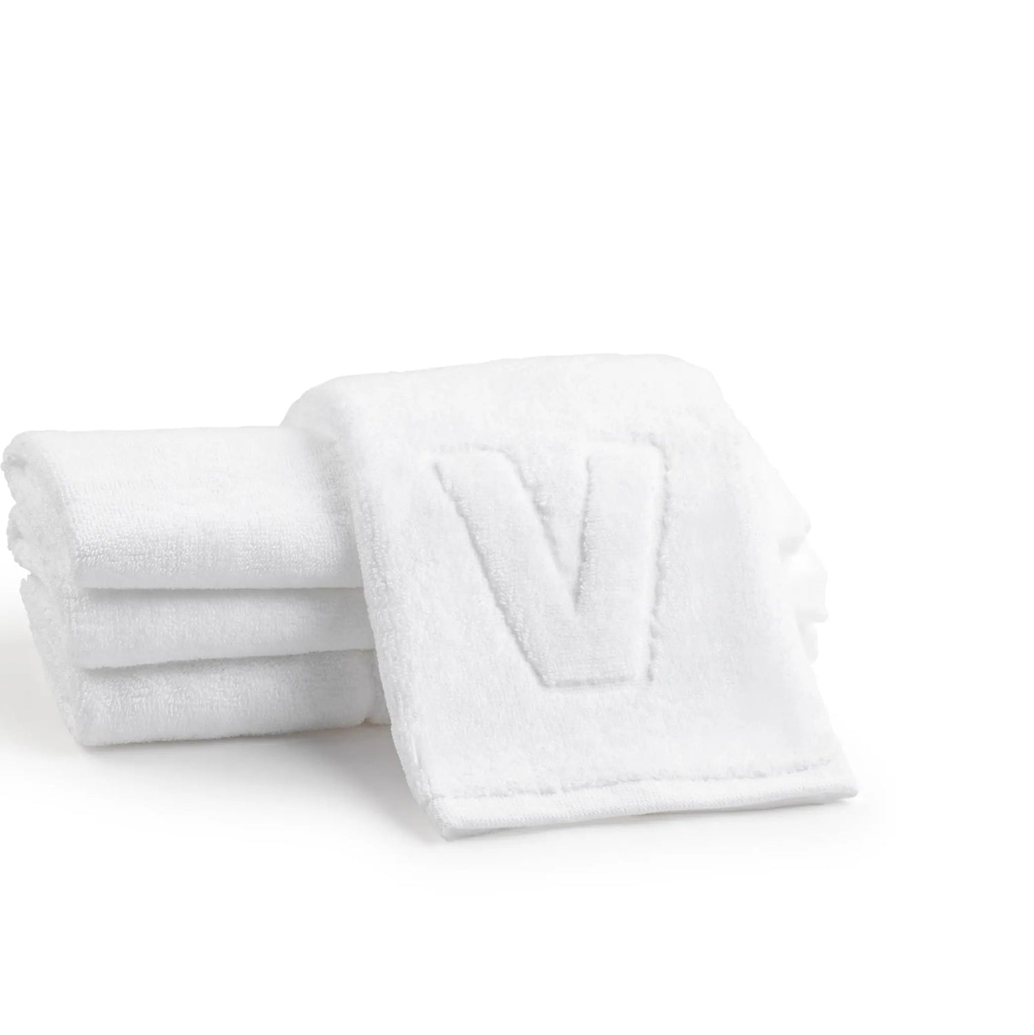 Initial Embossed Finger Towel | Judaica Square Lakewood