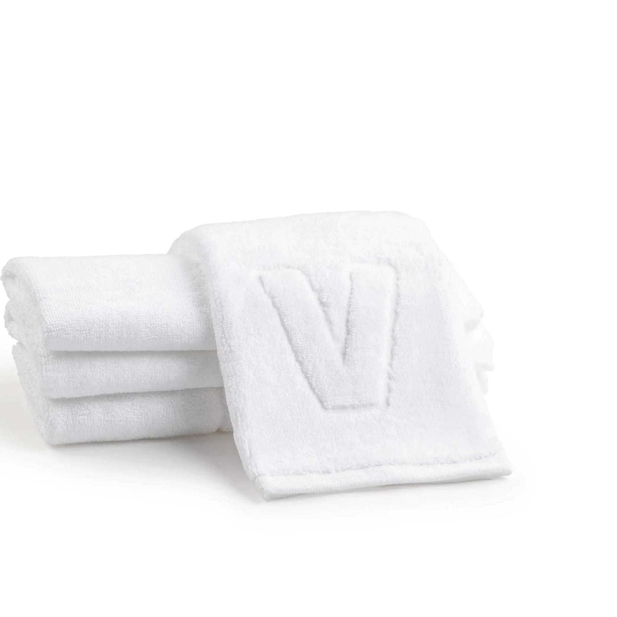 Initial Embossed Finger Towel | Judaica Square Lakewood
