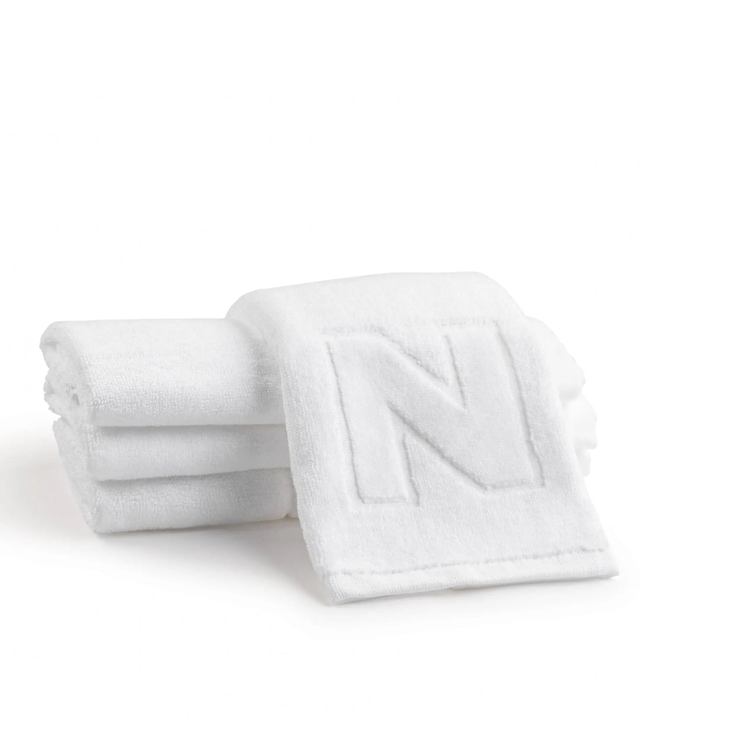Initial Embossed Finger Towel | Judaica Square Lakewood