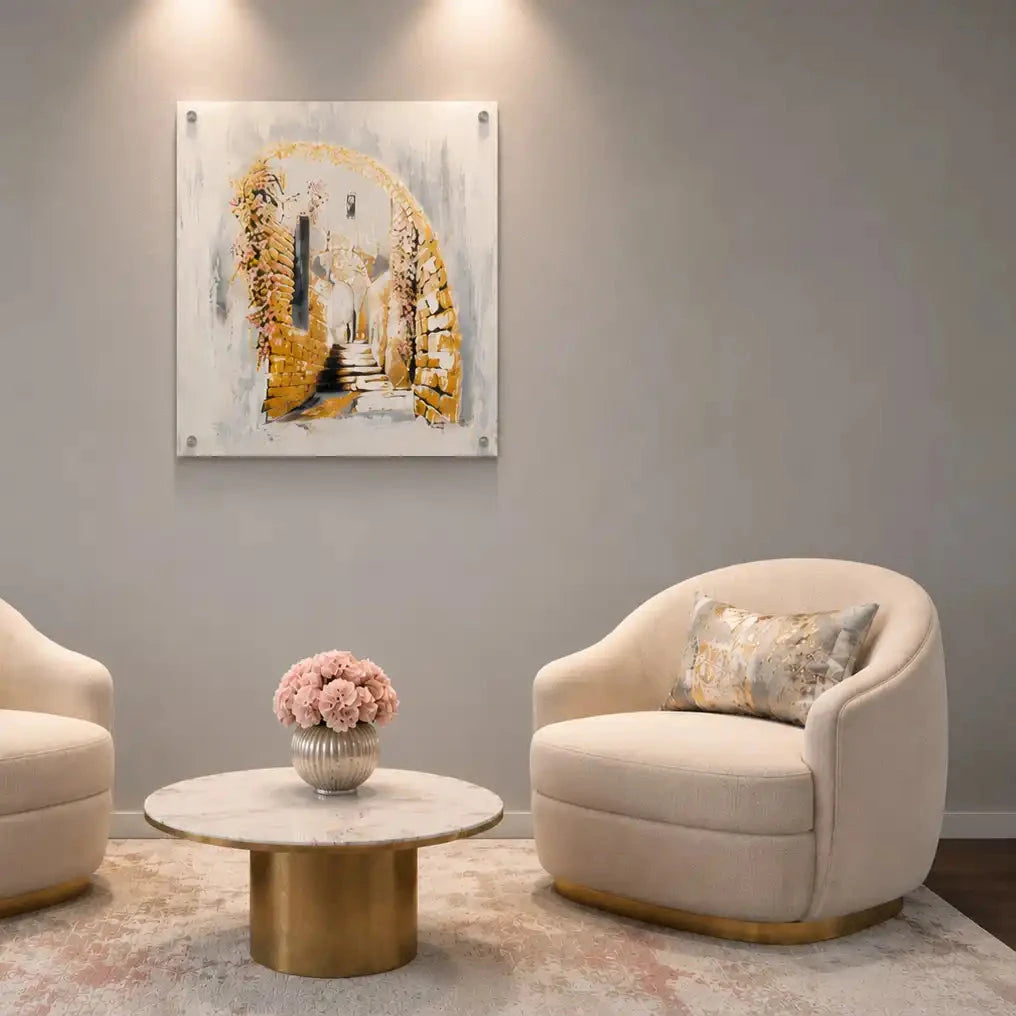 Jerusalem Alleyways Painting | Judaica Square Lakewood