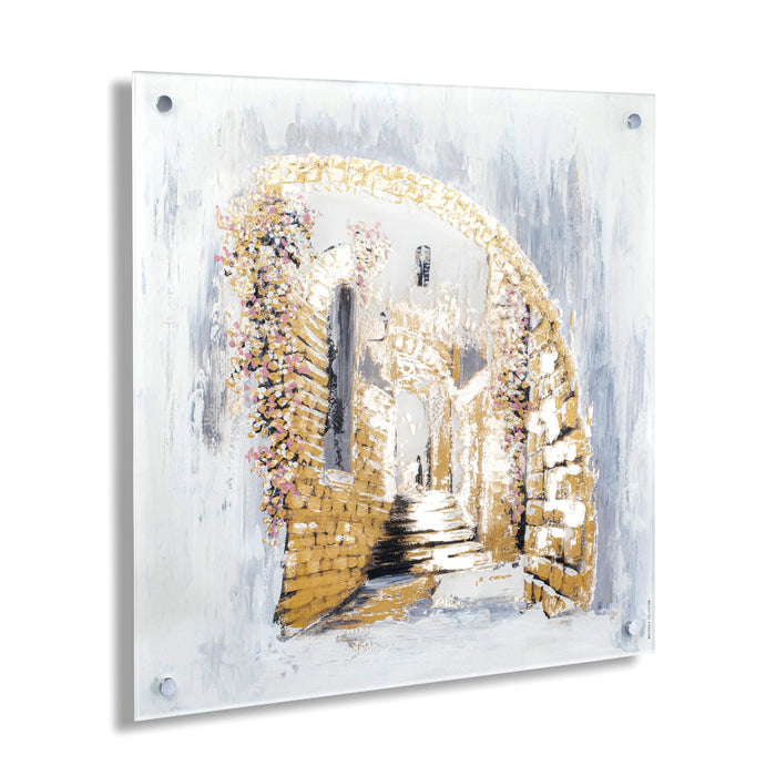 Jerusalem Alleyways Painting — Lucite Wall Art | Judaica Square Lakewood