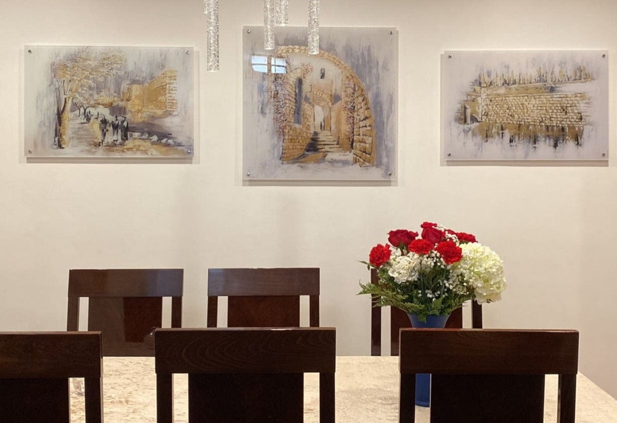 Kosel at Winter Painting: Serene Jerusalem Landscape Wall Art Decor