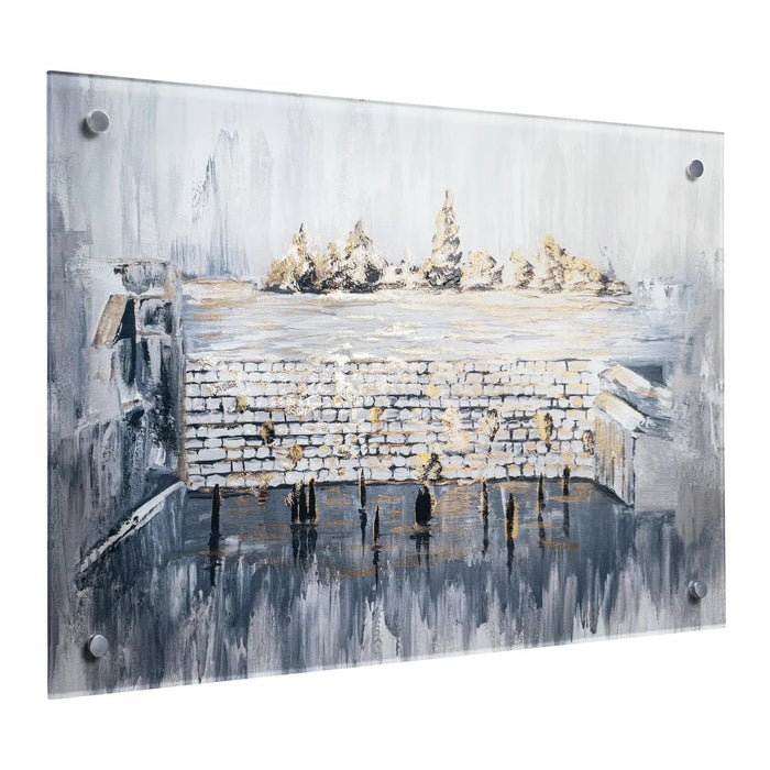 Kosel after Rain Painting — lucite Wall Art | Judaica Square Lakewood