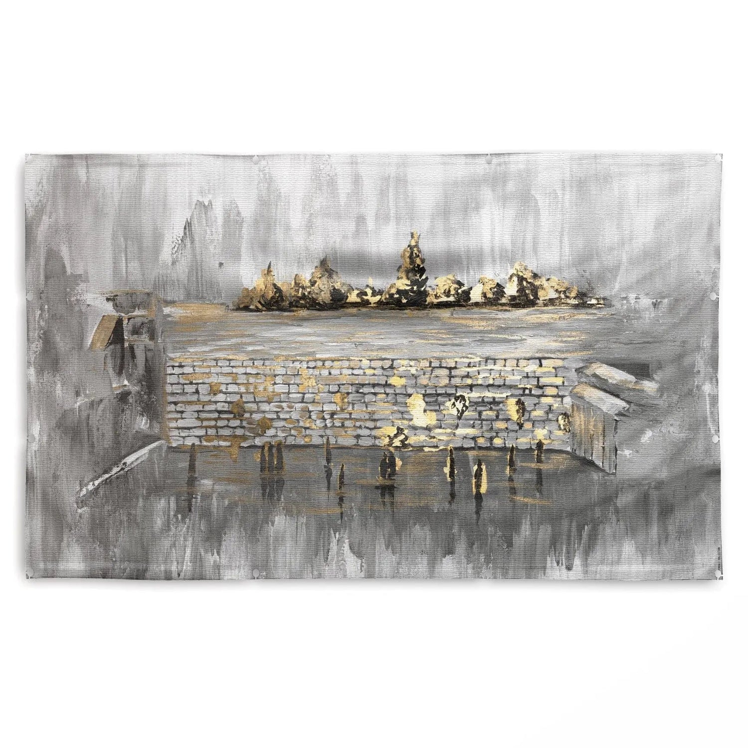 Kosel After Rain Vinyl Sukkah Decoration — hero shot | Judaica Square Lakewood