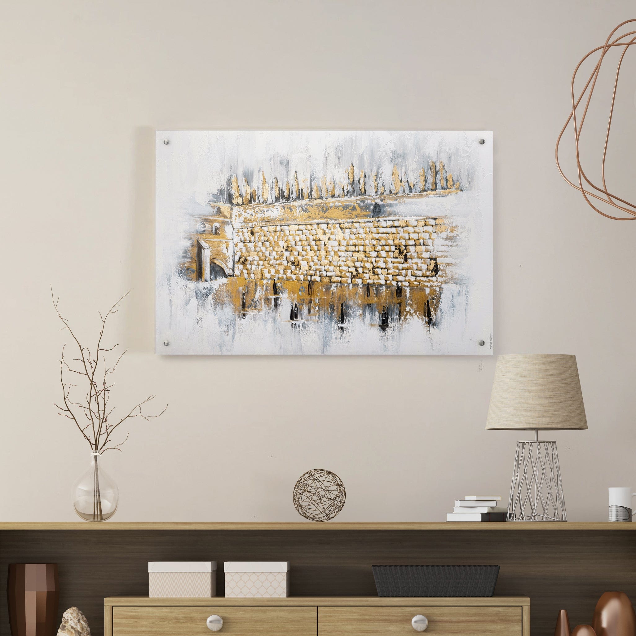 Kosel at Winter Painting: Serene Jerusalem Landscape Wall Art Decor