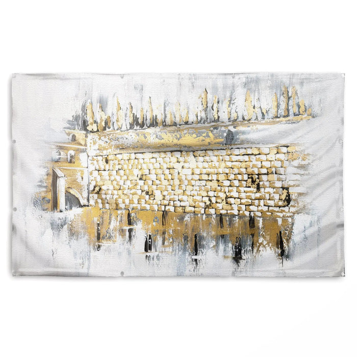 Kosel at Winter Vinyl Sukkah Decoration — Sukkah Decor | Judaica Square Lakewood