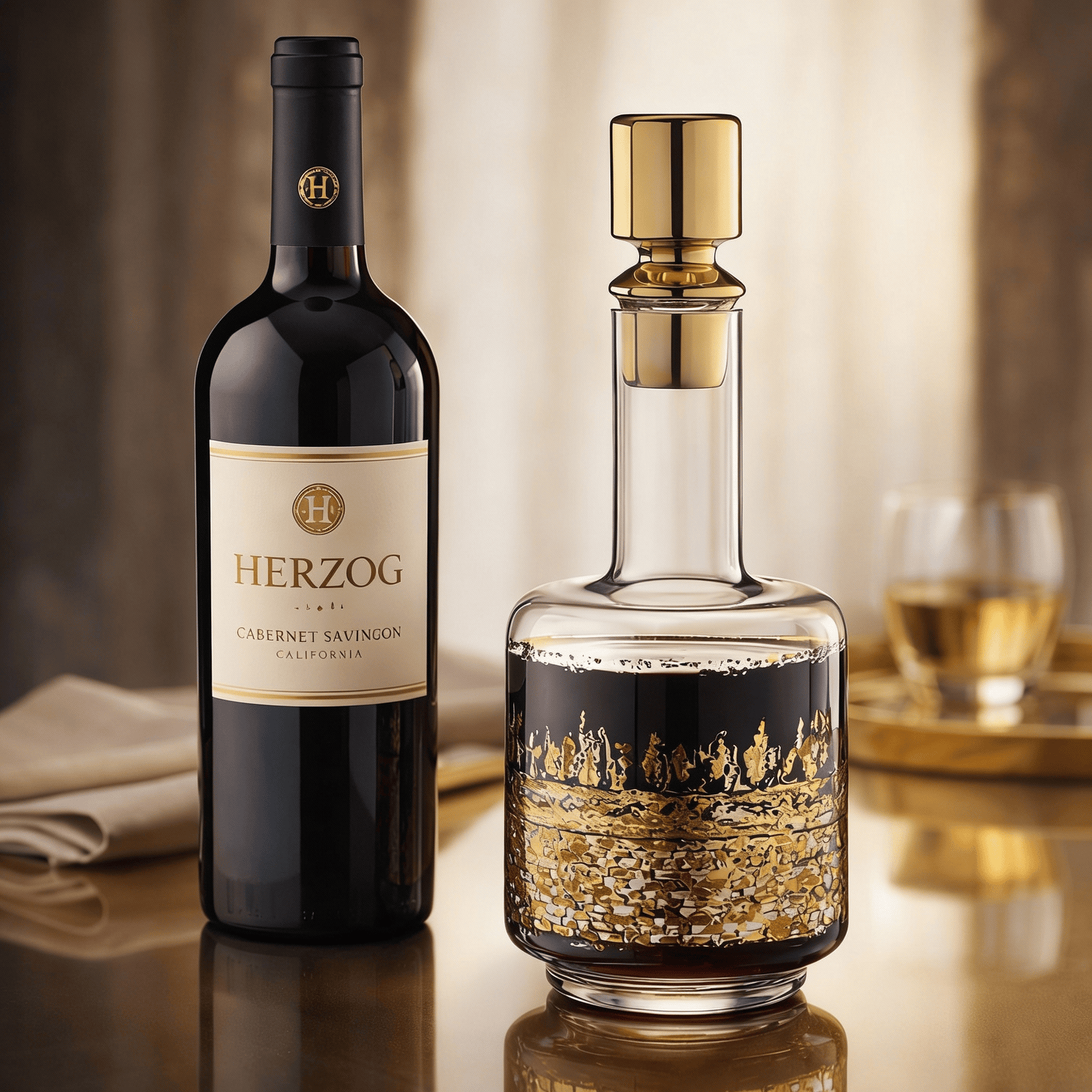Kosel Wine Decanter — reverse view | Judaica Square Lakewood